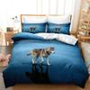 Wolf Animal Moon Snowfield Tree Wildlife 3D Bedding Set Duvet Cover Pillowcases Comforter Bed Linen Twin Queen King Size