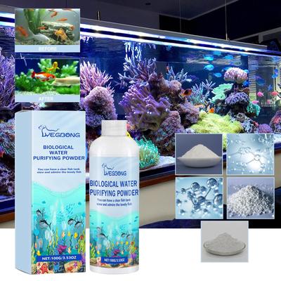 Aquarium Wasserreiniger Algenentferner Pulver Leistungsstarkes Aquarium Wasserreinigungspulver Aqua Wasserreinigung für Aquarien Wasser Trübheit Entfernung