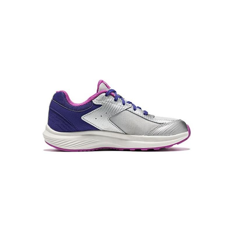 Saucony COHESION KDZ kids low-top running shoes silver pink cushioned comfy SK167499