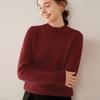 Autumn/Winter Cashmere Half-High Neck Long Sleeve Cable Knit Sweater