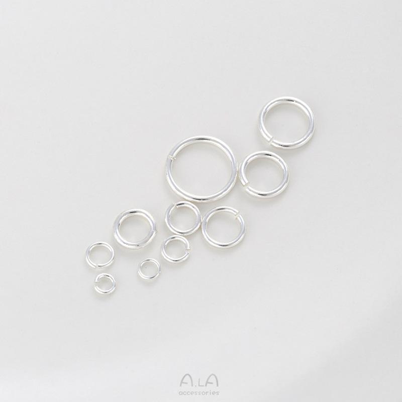 Durable Copper-Plated 925 Silver Open Jump Ring for DIY Bracelets & Earrings