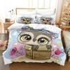Cartoon Owl Bedding Sets Soft Bed Cover Comforter Duvet Cover Pillow Case 2-3 Pieces Sets Teenagers Children's Gifts Room Decor