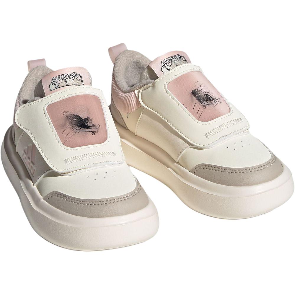 Adidas Park St Ac Classic Comfortable Low-Top Casual Shoes Kids Sneakers Off-White KJ8727