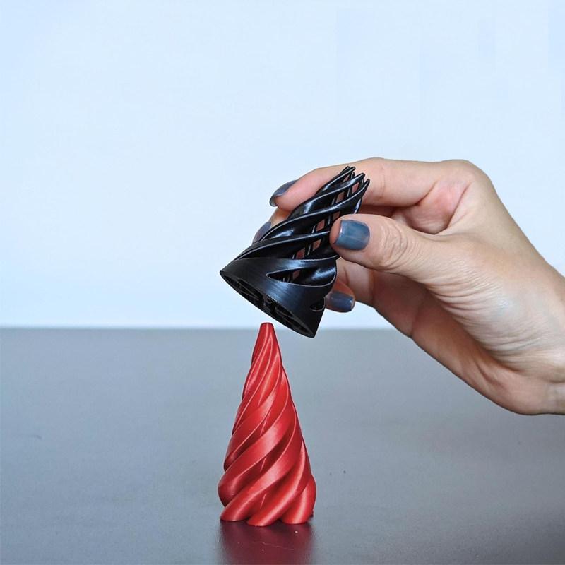 3D Printing Spiral Cone Pyramid Decompression Toy Creative Crossing Sculpture Stress Relief Gift