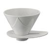 HARIO V60 Coffee Dripper for White Made In Single-Chop MUGEN, 1-2 Cups, Porcelain, Japan, VDMU-02-CW