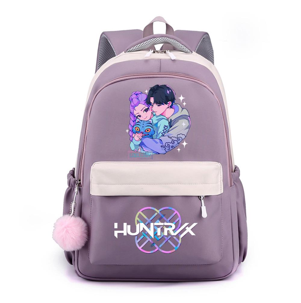 Söt K-Pop Tryckt Ryggsäck med Stor Kapacitet för Tonåring Student Flicka Pojke Skolväska Bokväska Barnpresent Kvinnor Vattentät Resväska Mochila