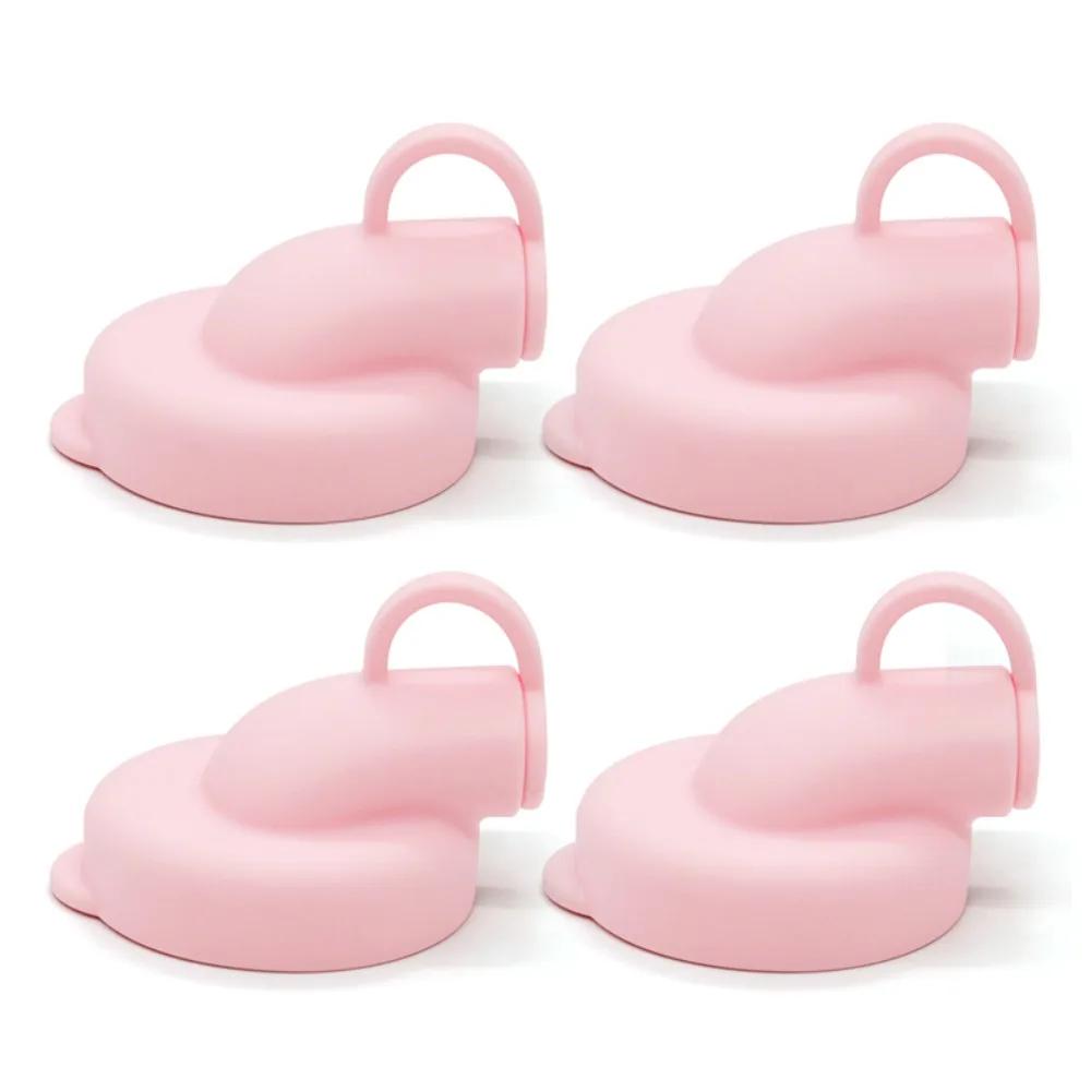 4Pcs Replacement Milk Bottle Caps Silicone Leak Proof Milk Cup Lids Spare Parts Reusable Bottle Cap Cover for Stanpac & Libbey