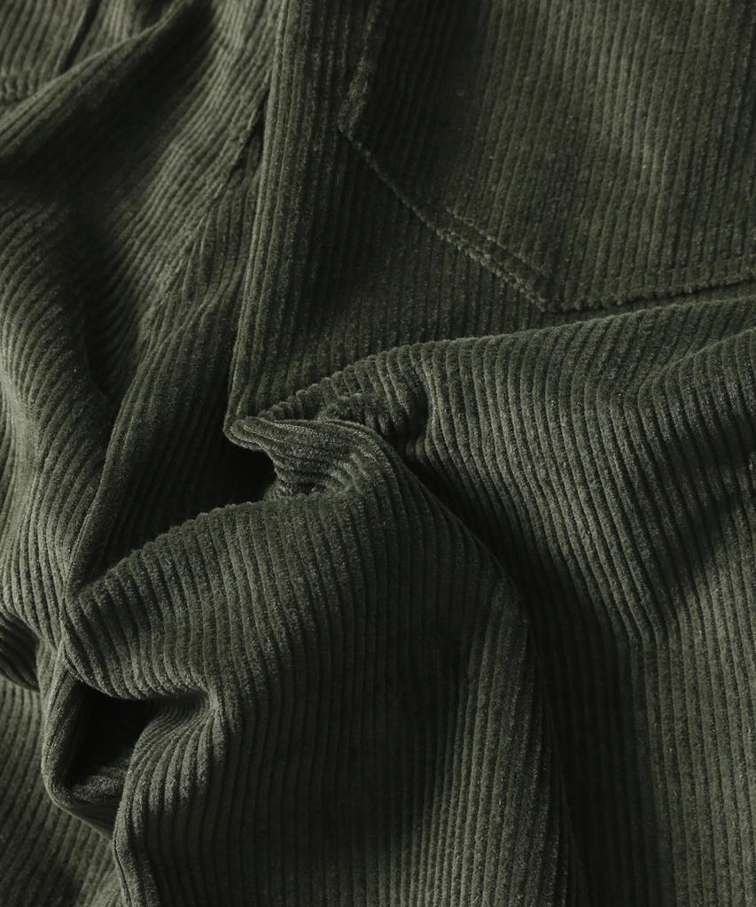 ADHOC Men'S Corduroy Cargo Wide Fit Full Elastic Waist Pants (Khaki) (Hbalp15)