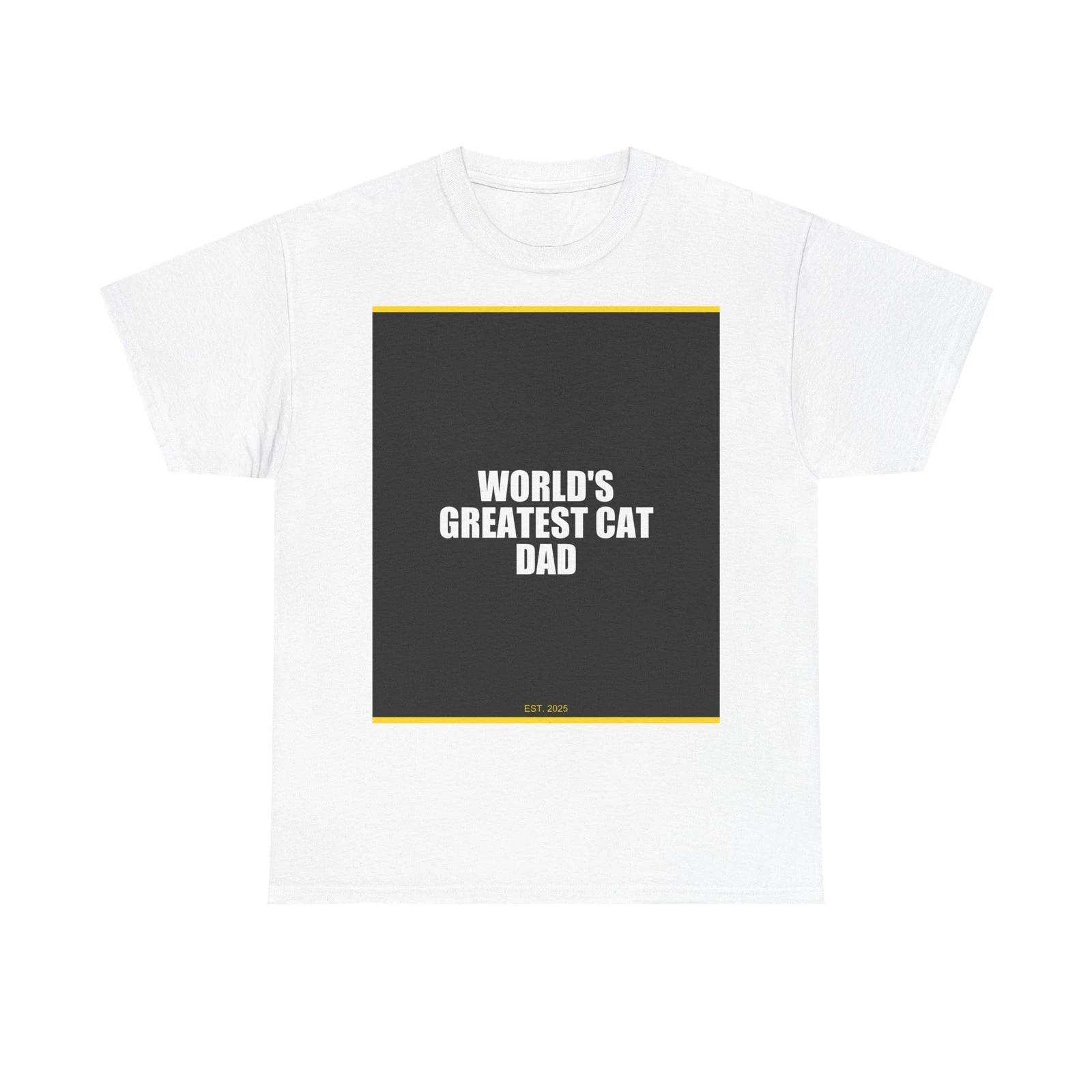 World s Greatest Cat Dad - Funny Unisex T-Shirt Gift Idea 2XL