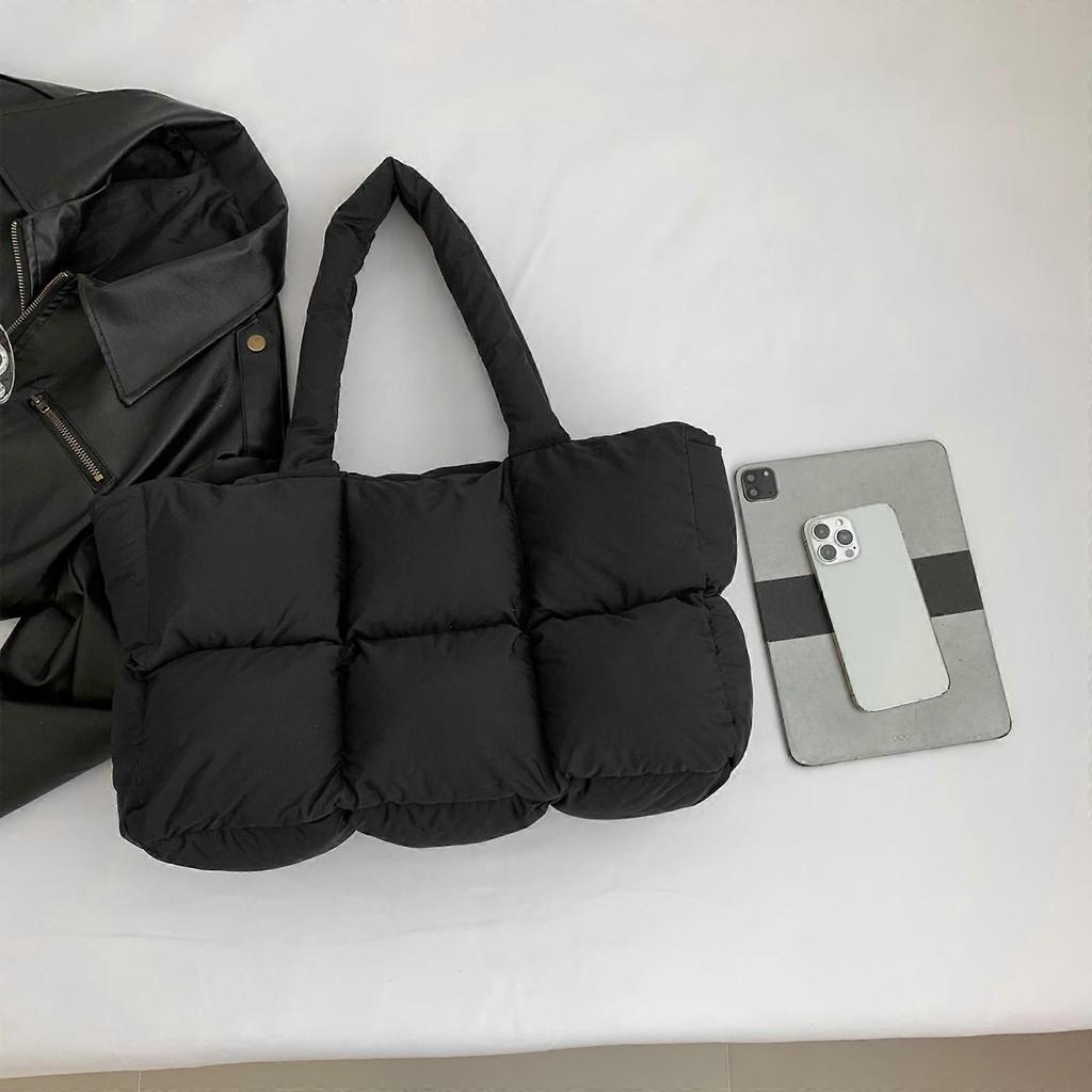 Modern Quilted Carryall Spacious Shoulder Bag For Women Large Capacity Handbag Underarm Bags For Shopping And Commuting  Khaki