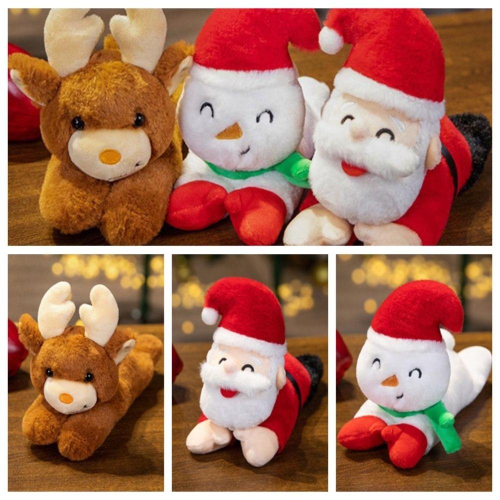 

Santa Claus Snowman Bracelet Plush Toy with Clap Circle Christmas Doll Bracelet Kids Toys Present
