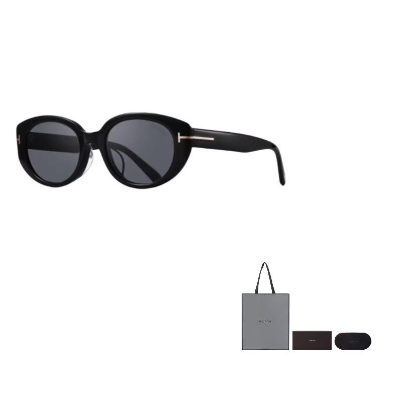 TF Fashion Vielseitige Cat-Eye-Sonnenbrille Damen-Sonnenbrille Schwarz FT1296-K-01A-54