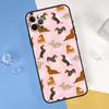 Cartoon Dachshund Dog Phone Case For iPhone 16 Pro Max 16e 12 13 Mini 11 14 15 Pro Max XR 15 16 Plus Cover Shell