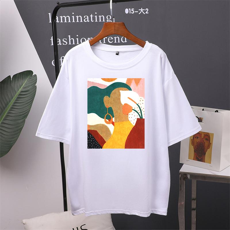 Vintage Printed Short Sleeve T-shirt Women Cotton O-neck Tees Female Chic Aesthetic Graphic Tees