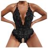 Women's Sexy Lace  Siamese Deep V Sexy  Slit Erotic Lingerie