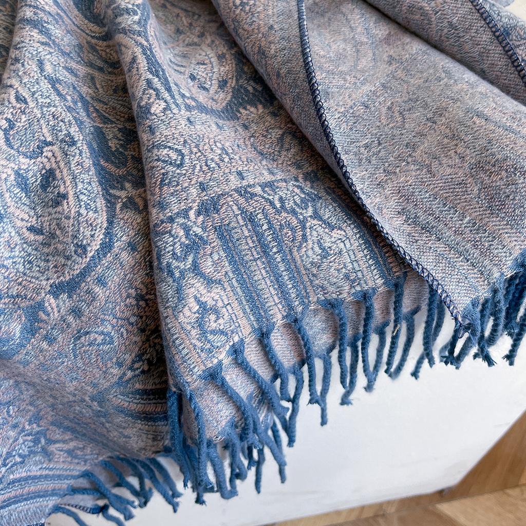 Retro Ethnic Style Imitation Cashmere Popular High-End Atmosphere Jacquard Cashew Shawl Versatile Scarf