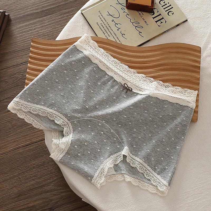 Sexy Straight-leg Pants with Elongated Crotch, High-waisted Long Cotton Ladies' Thong with Lace At The Crotch.