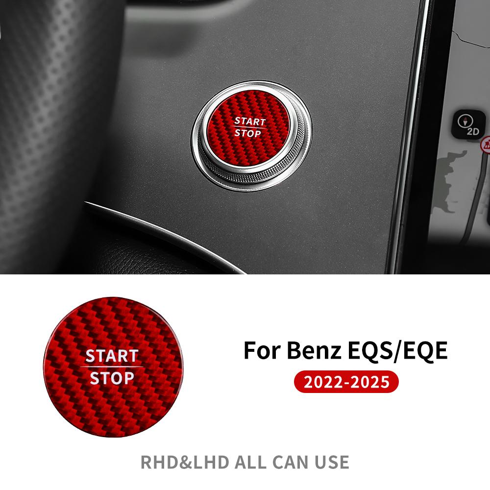 Real Hard Carbon Fiber Car Engine Start Button Trim Cover For Mercedes Benz EQS EQE 2025 2025 2025 2025 Interior Accessories
