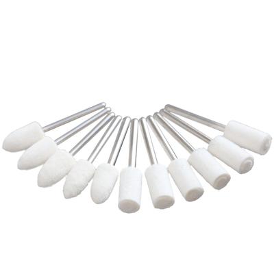 10pcs Compress Wool Polishing Wheels Wool Felt Grinding Bits Buffing Tips  for Dremel Rotary Tool