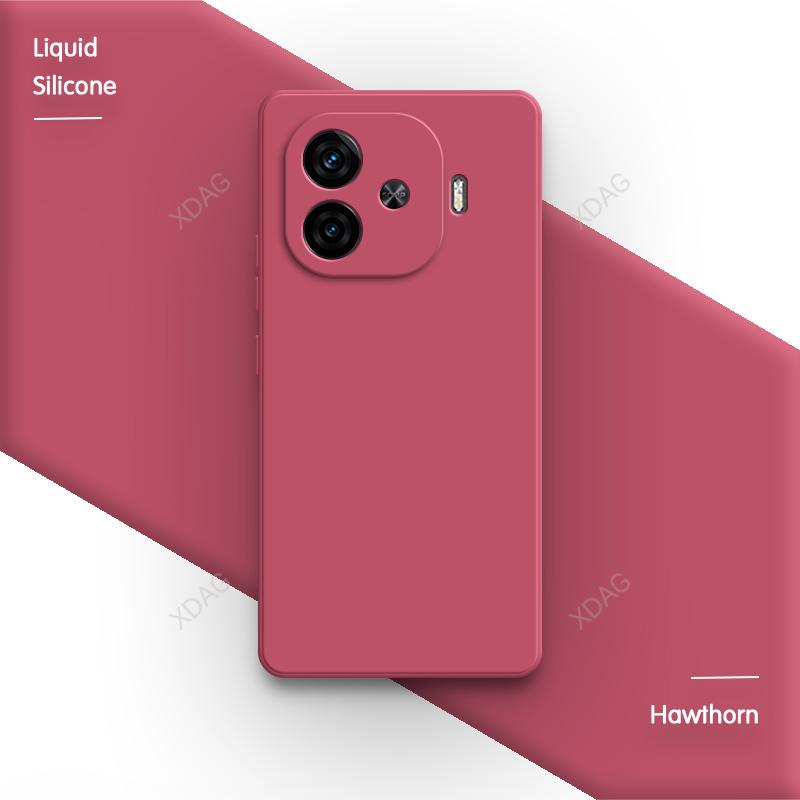 Etui Coque Candy Color do VIVO iQOO Z9 Turbo Z9X 5G Ochrona obiektywu Kwadratowy płynny silikonowy miękki pokrowiec tylny Akcesoria