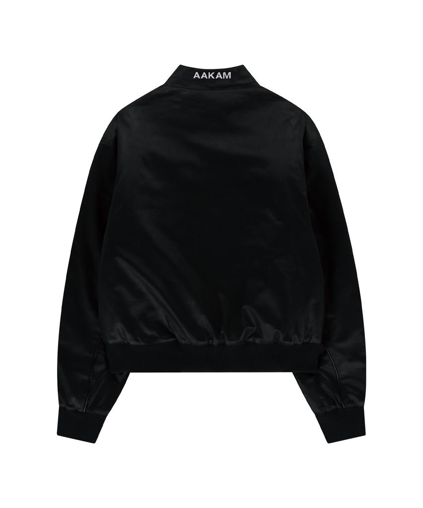 Aakam Piping Leather Blouson (Black)