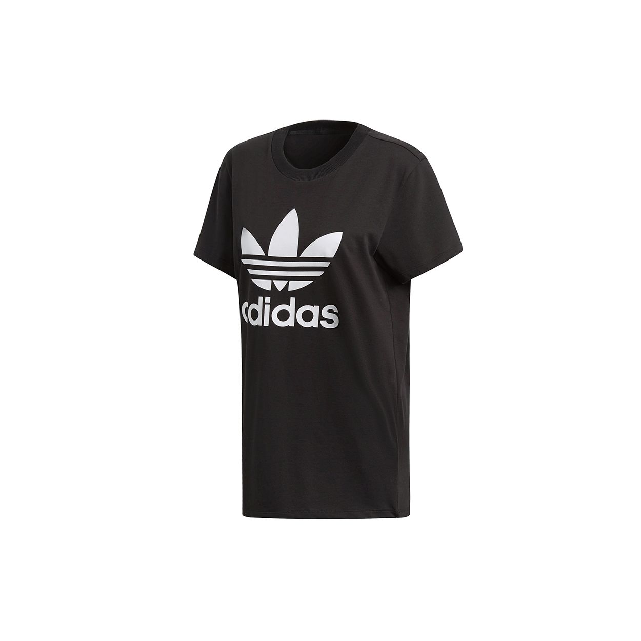 

Adidas Originals Boyfriend Tee Logo Print Sports Round Neck Short Sleeve T-Shirt Women Tops Black DX2323 34