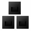 3 Pcs 3000K Warm White Stair Lights Embedded Stair Step Lamps LED Step Lights  Patio