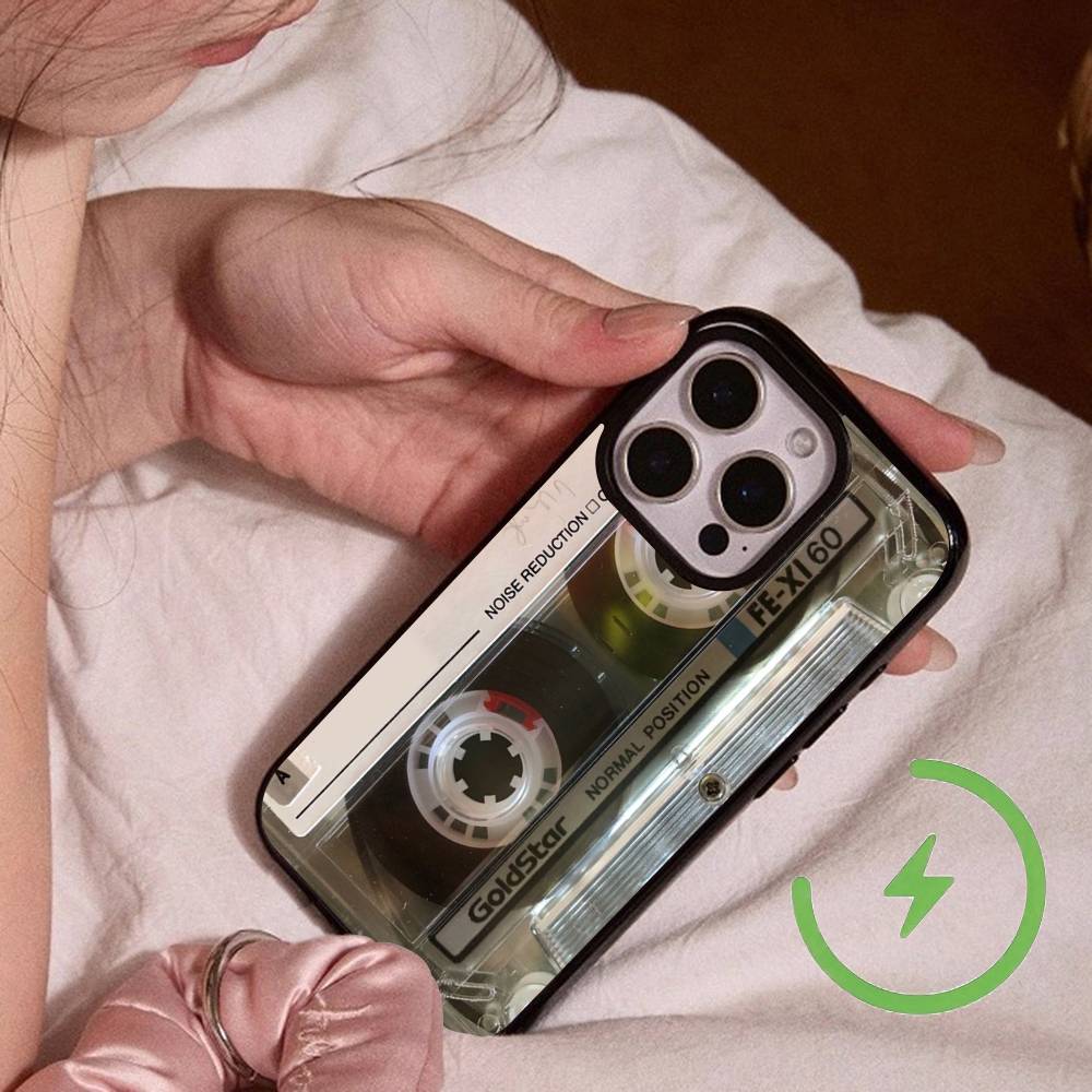 

Vintage Cassette Tape Retro Style Magsafe For IPhone Phone Case 17 Air 16 15 14 Plus 13 12 Mini 11 Pro Max Thin Magnetic Cover iPhone 12pro max