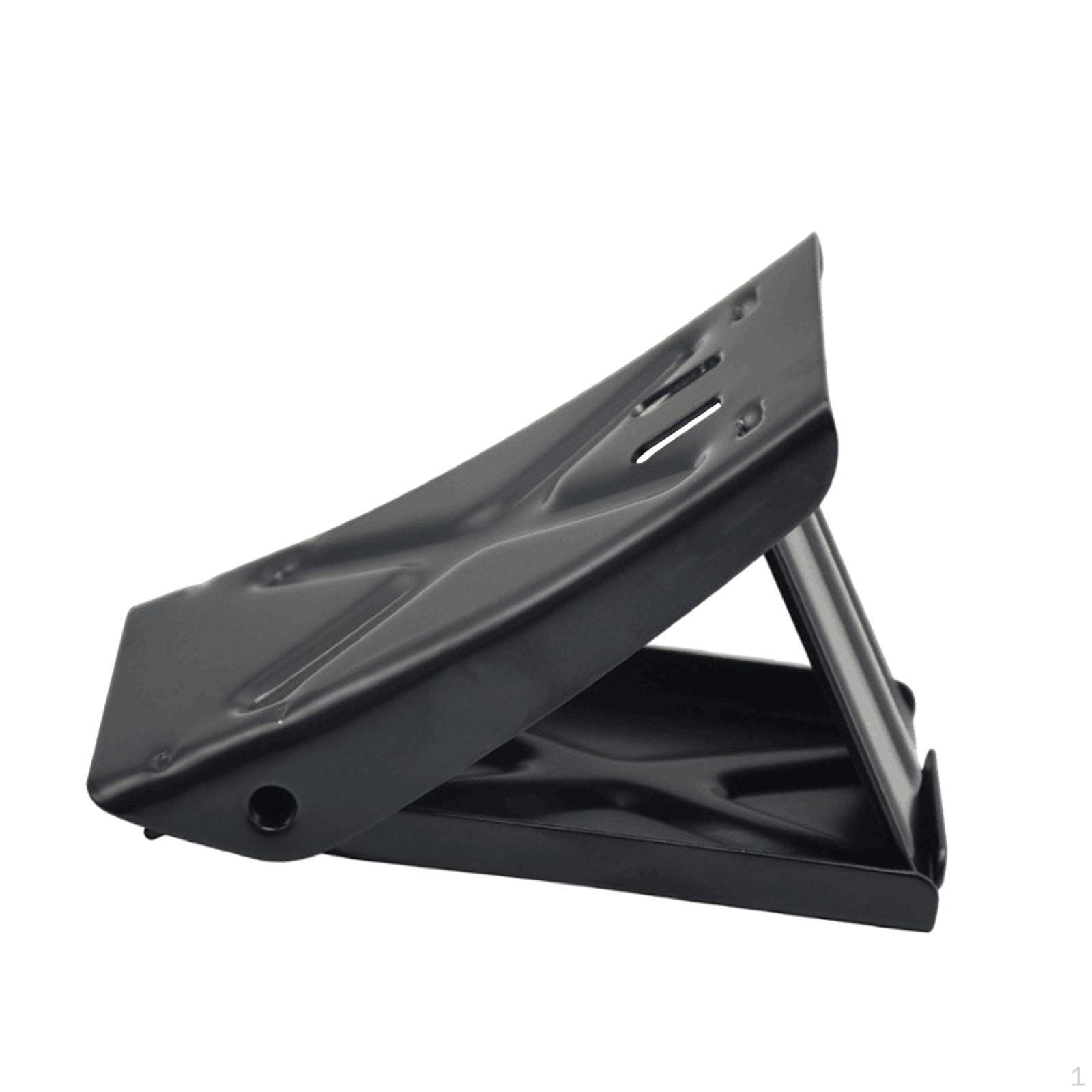 

Стальной противооткатный упор складной, противоскользящий портативный устойчивый металлический блок для прицепа, автомобиля чёрный