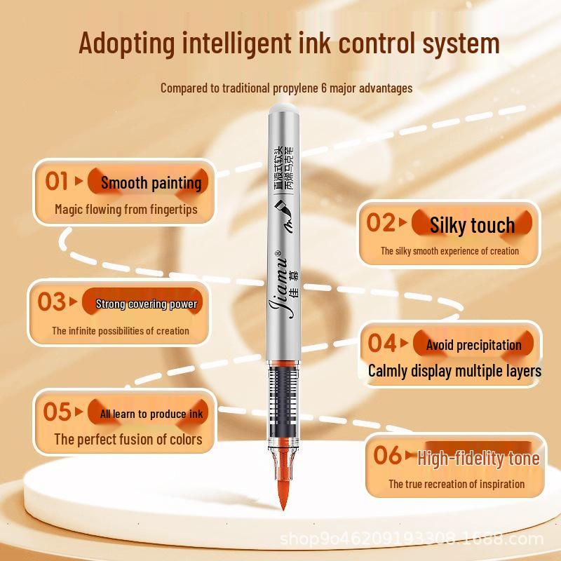 Washable Soft Tip Acrylic Marker for Kids - Layerable Watercolor Pen for Elementary Art