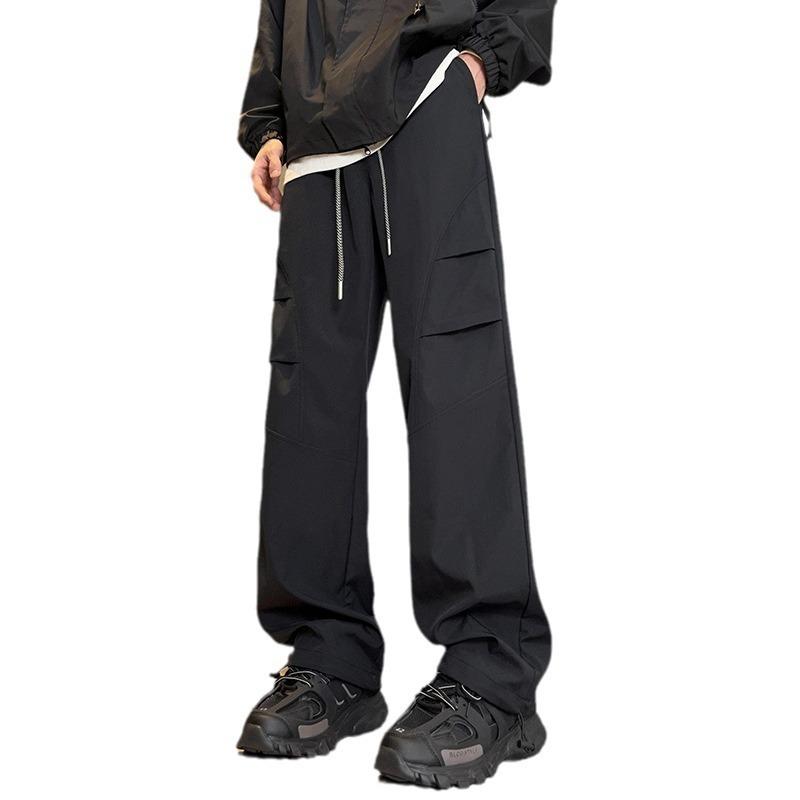 Outdoor spring and autumn men's casual stormpants versatile trend fashion straight waterproof tooling trousers loose men's trousers