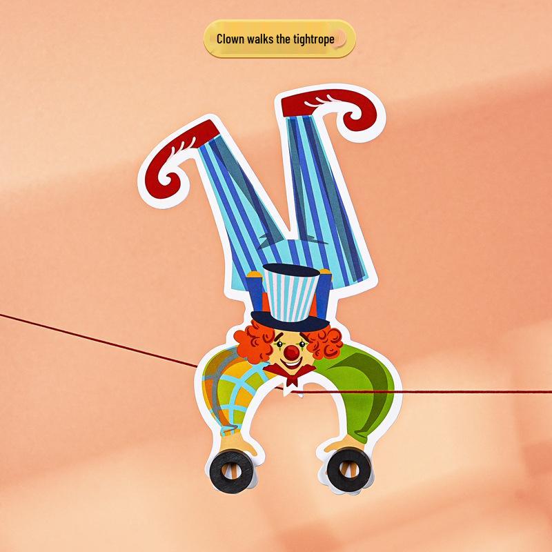 Clown Tightrope Walking Balance Experiment - Handmade STEAM Magnet Science Kit