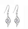 Tianyu Rotating Crystal Ribbon Angel Wings Earrings