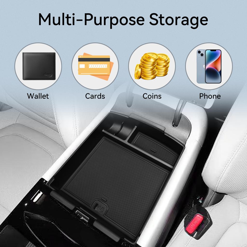 for Hyundai Tucson 2025 Car Armrest Storage Box Accessories Center Console Storage Organizer(Only Fit With Gear Shift Version)