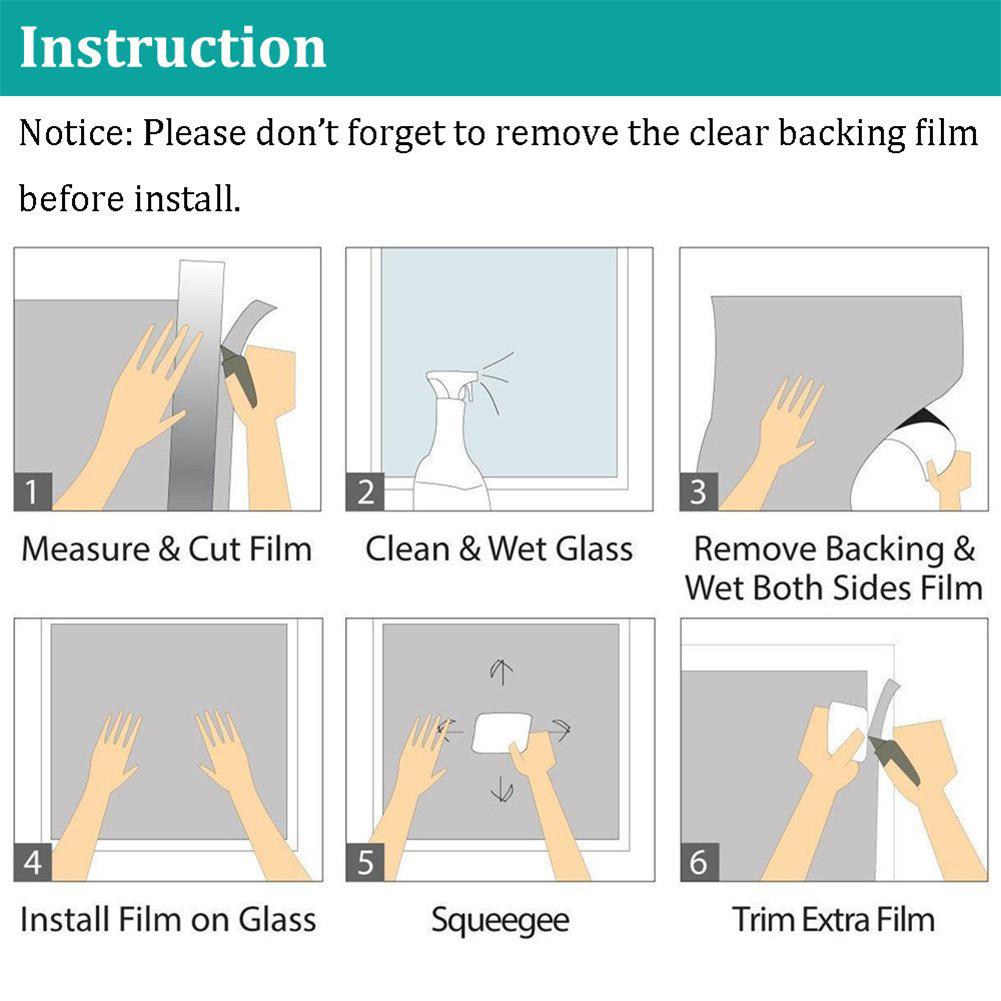 No Glue Static Cling Opaque Frosted Window Film for Home Office