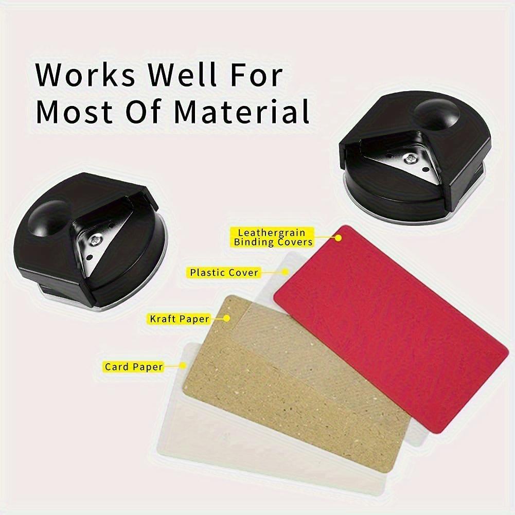 1 st Manuell R4 Rundhörnsstansverktyg med Ergonomiskt Handtag & Säkerhetsspaksmekanism - 4 mm Exakt Stans för Laminerade Kort