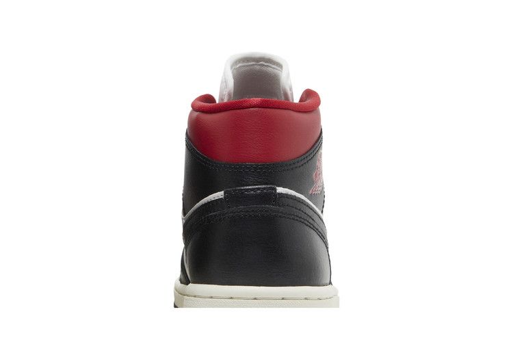 Women's Sneakers Jordan 1 Mid Gym Red Panda (Women's) Black/Gym Red-Sail