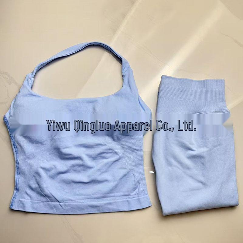 

Безшовний комплект Dfyne: топ для йоги з драпіруванням та шорти для підтяжки сідниць L