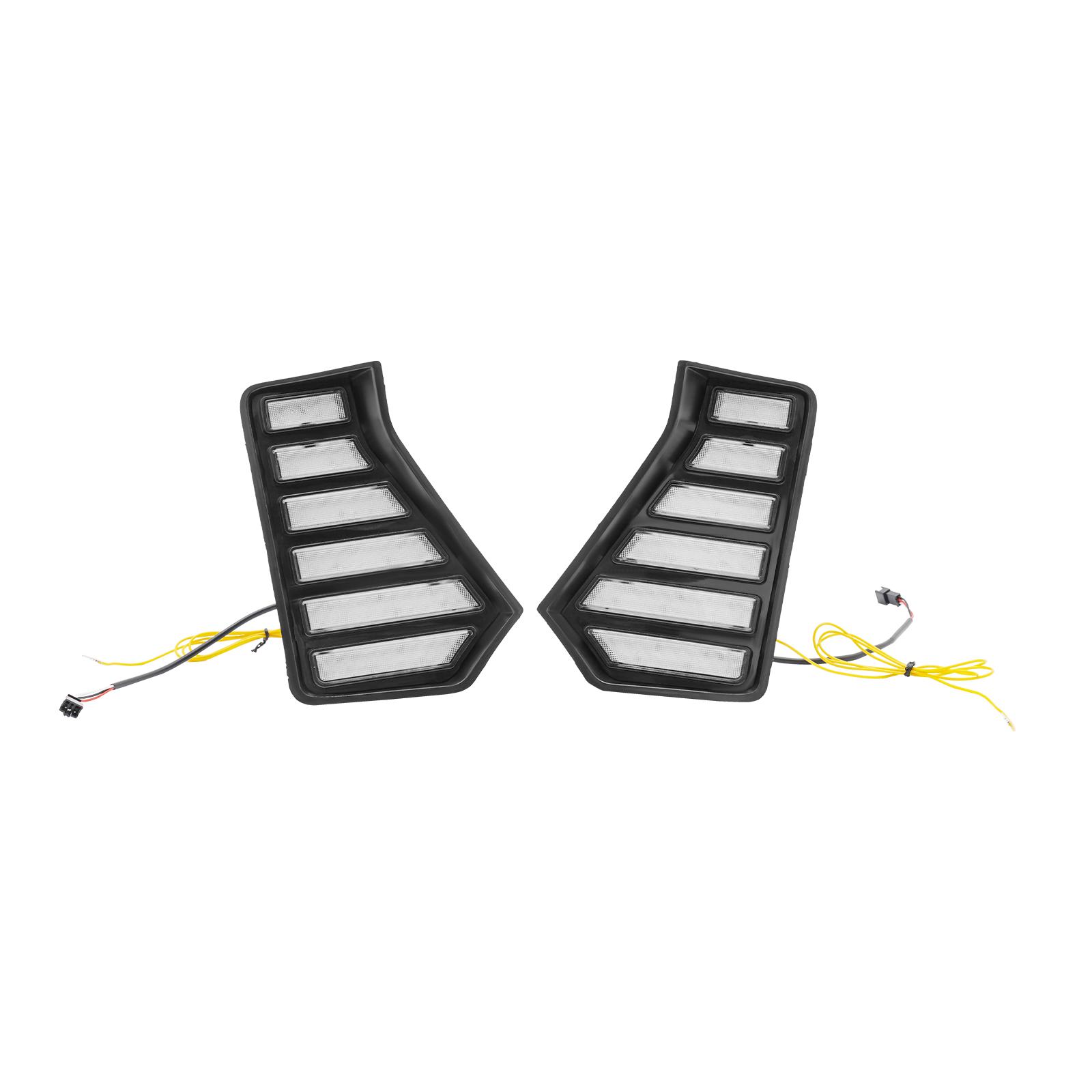 1 Pair Front Daytime Running LED Lights Head Lamps for 24 Toyota Tacoma чёрный