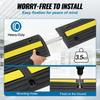 3.28 ft Cable Protector Ramp, 4 Pack of 1 Channel, 18000 lbs/axle Capacity Heavy Duty Rubber Speed Bumps, Floor Cord Cable Protector Wire Cover, for