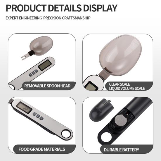 Digital Measuring Spoon Scale High Precision 500g/0.1g LCD Display Electronic Food Dispensing Condiments Weighing Scoop Kitchen Gadgets