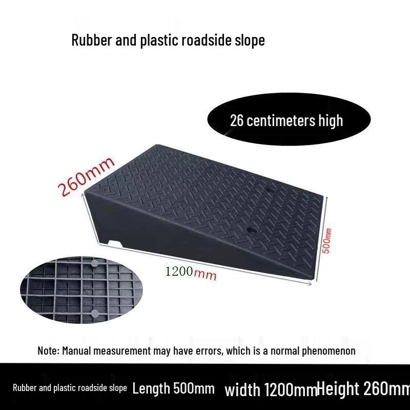 Portable Rubber-Plastic Curb Ramp Mat for Car