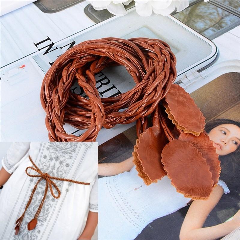 Trendy Handmade Knitted Waist Belt With Tassel Decoration For Women