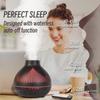 Diffusore di Oli Essenziali per Aromaterapia 400ml Grana Legno Telecomando Umidificatore d'Aria Ultrasuoni Freddo Con Luce LED a 7 Colori