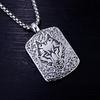 European and American New Wolf Head Pendant Retro Titanium Steel Casting Necklace Tag