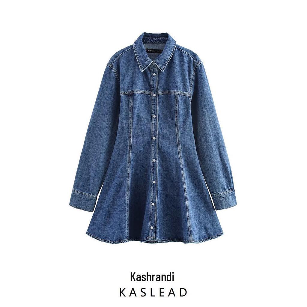 2025 Spring Women's European & American Style Denim Mini Dress