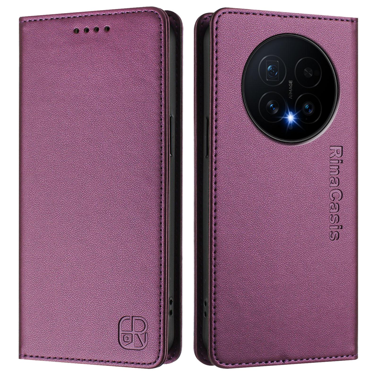 

For Honor Magic8 5G Leather Case RINACASIS RC01 Phone Cover with RFID Blocking Wallet Stand