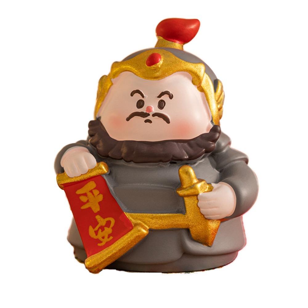 Resin Desktop Ornament Cartoon Desktop Trinkets Miniature Figure Lucky God Figurine  Bedroom