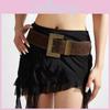 Style Rivet Leather Belt With Alloy Buckle For Street Fashion And Casual Wear