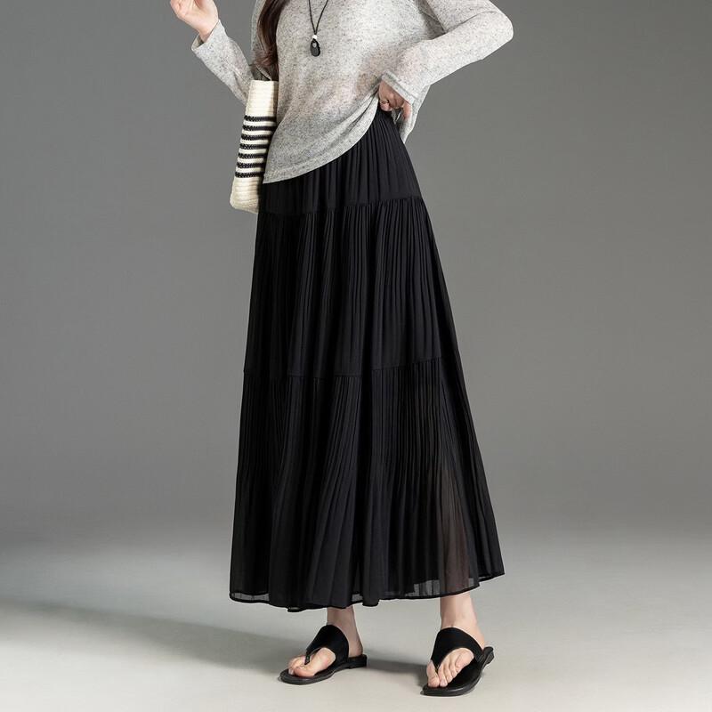 Demana Eleganter Falten-A-Linien-Midirock